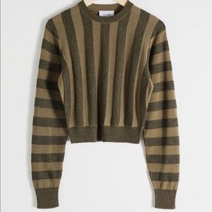Other stories - cropped glitter stripe sweater